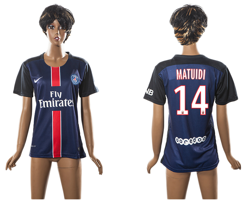 2015-16 Paris Saint Germain 14 MATUIDI Home Women Jersey