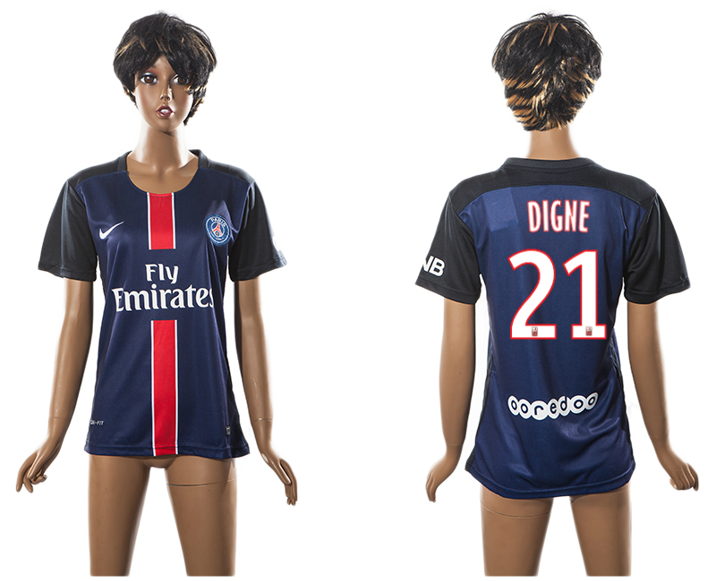 2015-16 Paris Saint Germain 21 DIGNE Home Women Jersey