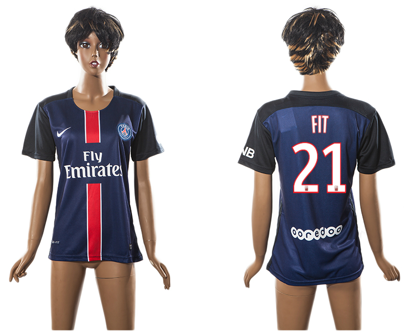 2015-16 Paris Saint Germain 21 FIT Home Women Jersey