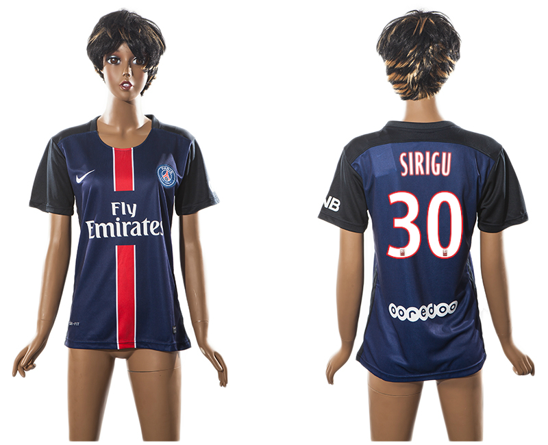 2015-16 Paris Saint Germain 30 SIRIGU Home Women Jersey