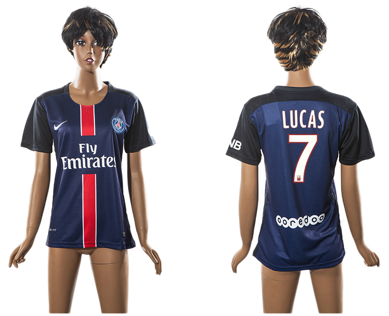 2015-16 Paris Saint Germain 7 LUCAS Home Women Jersey