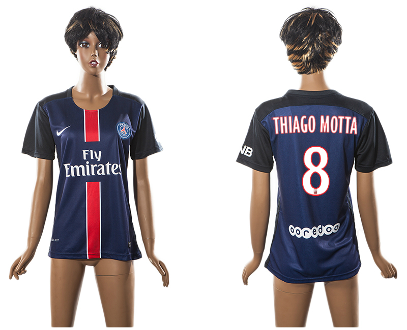 2015-16 Paris Saint Germain 8 THIAGO MOTTA Home Women Jersey