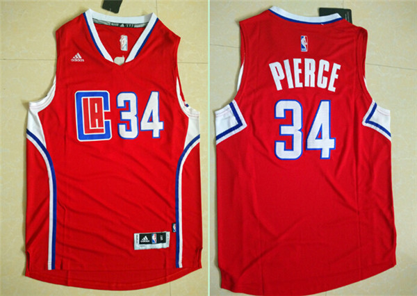 Clippers 34 Paul Pierce Red 2015 Swingman Jersey