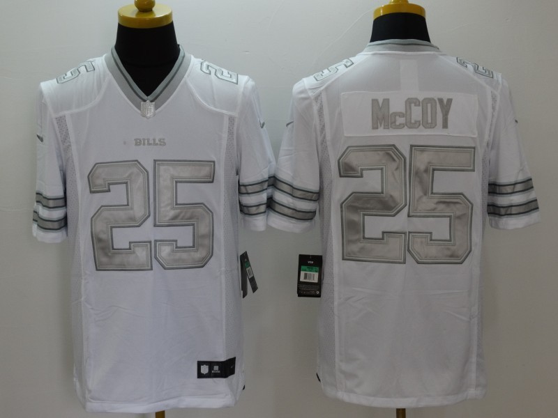 Nike Bills 25 LeSean McCoy White Platinum Limited Jersey