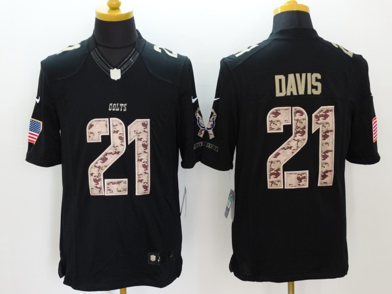 Nike Colts 21 Vontae Davis Black Salute To Service Limited Jersey