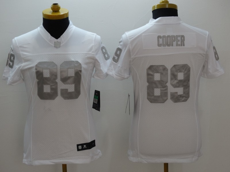 Nike Raiders 89 Amari Cooper White Platinum Women Limited Jersey