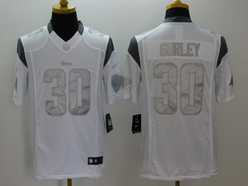 Nike Rams 29 Todd Gurley White Platinum Limited Jersey Nike Rams 29 Todd Gurley White Platinum Limited Jersey