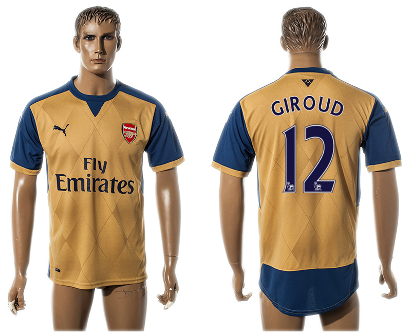 2015-16 Arsenal 12 GIOUD Away Thailand Jersey 2015-16 Arsenal 12 GIOUD Away Thailand Jersey