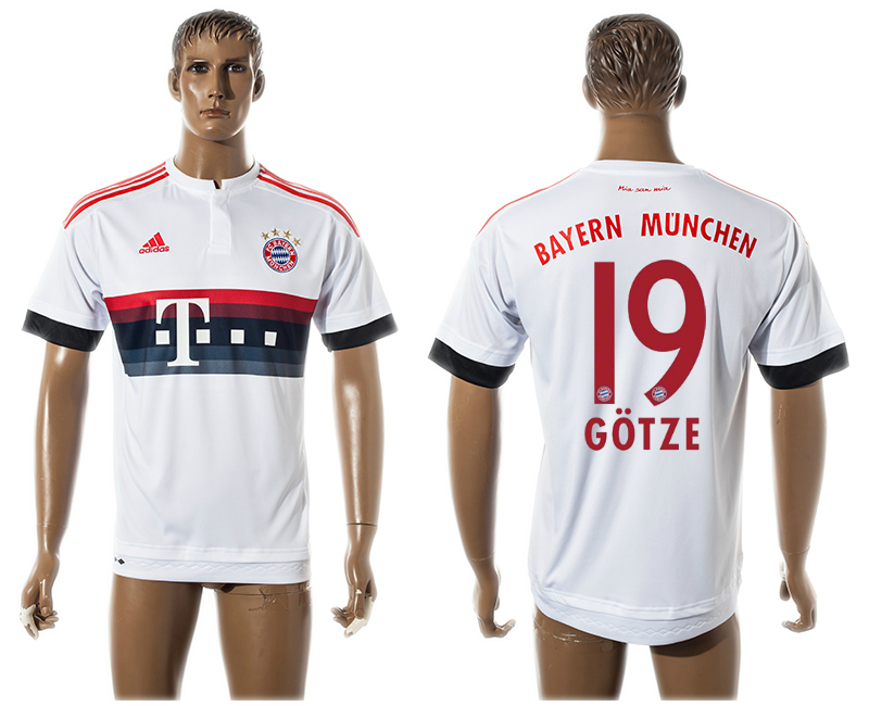 2015-16 Bayern Munchen 19 GOTZE Away Thailand Jersey 2015-16 Bayern Munchen 19 GOTZE Away Thailand Jersey