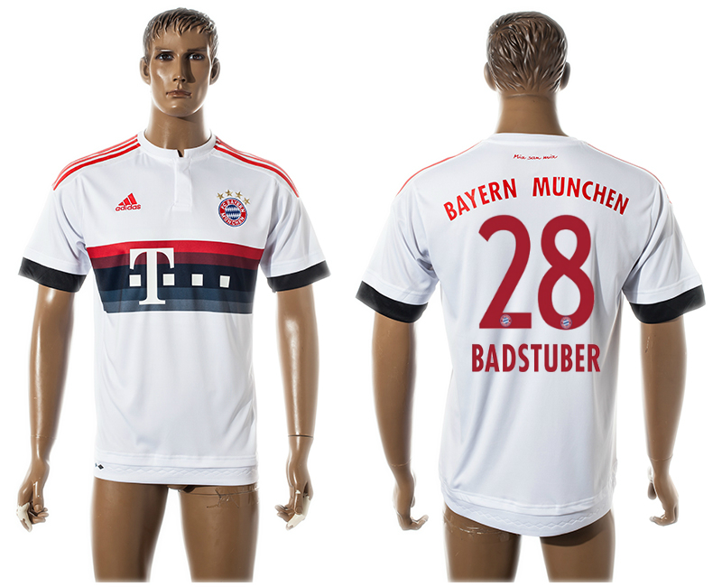 2015-16 Bayern Munchen 28 BADSTUBER Away Thailand Jersey 2015-16 Bayern Munchen 28 BADSTUBER Away Thailand Jersey