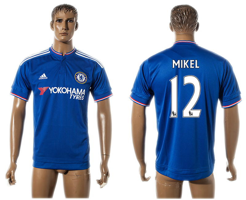 2015-16 Chelsea 12 MIKEL Home Thailand Jerseys