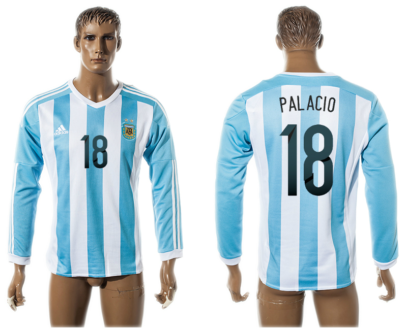 2015-16 Argentina 18 PALACIO Home Long Sleeve Thailand Jersey