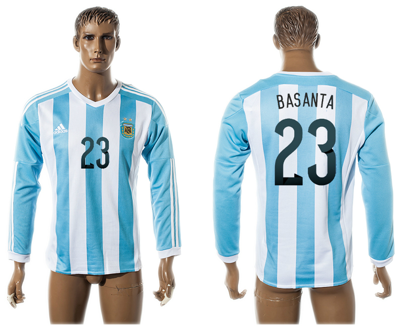 2015-16 Argentina 23 BASANTA Home Long Sleeve Thailand Jersey