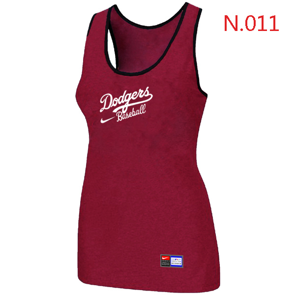 Nike Los Angeles Dodgers Tri Blend Racerback Stretch Tank Top Red