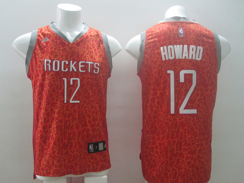 Rockets 12 Howard Red Crazy Light Swingman Jerseys