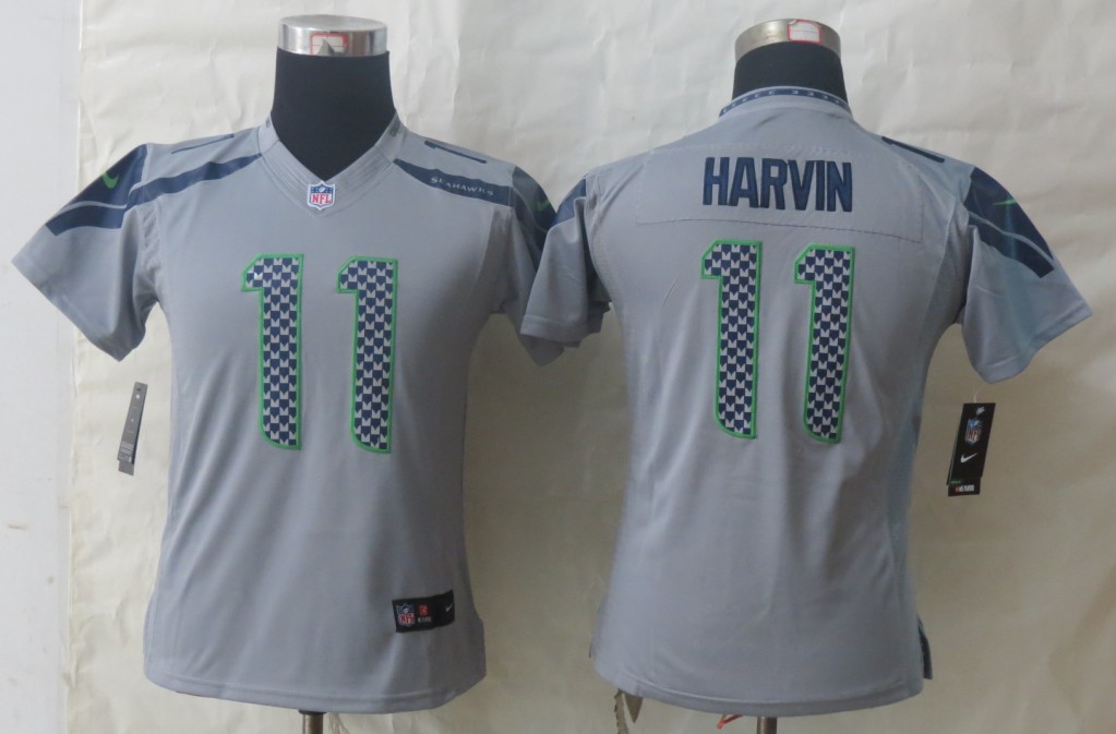 Nike Seahawks 11 Harvin Grey Women Limited Jerseys Nike Seahawks 11 Harvin Grey Women Limited Jerseys