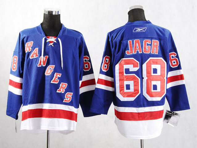 Rangers 68 Jagr Blue New Jerseys - Click Image to Close