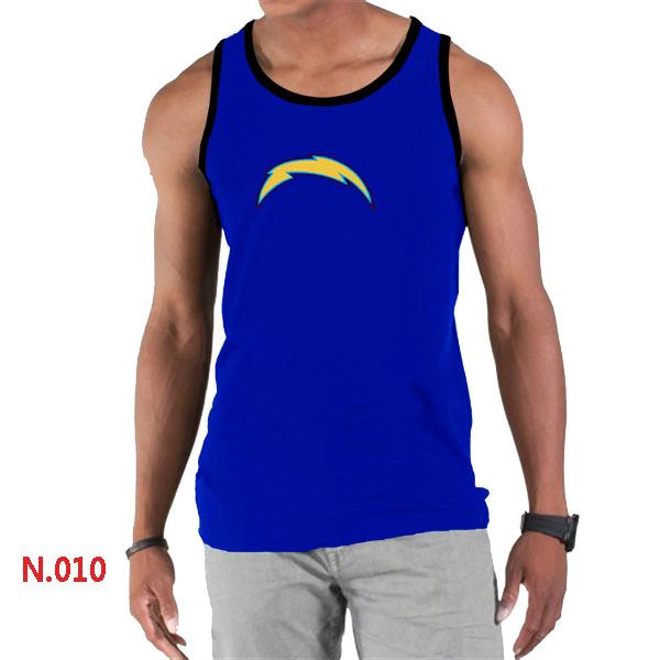 Nike Chargers Sideline Legend Logo men Tank Top Blue - Click Image to Close