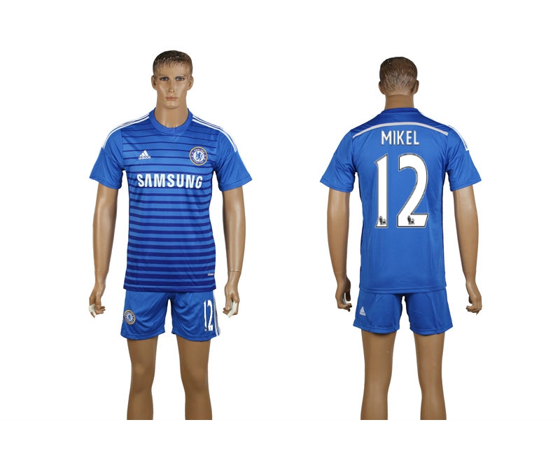 2014-15 Chelsea 12 Mikel Home Jerseys