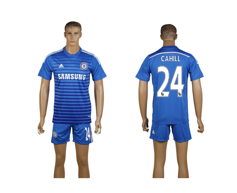2014-15 Chelsea 24 Cahill Home Jerseys