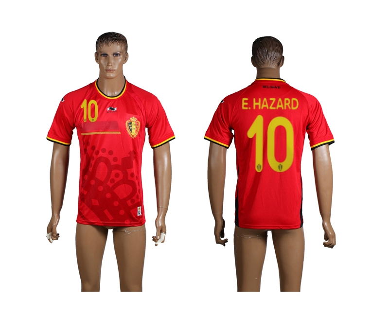 2014 World Cup Belgium 10 E.Hazard Home Thailand Jerseys