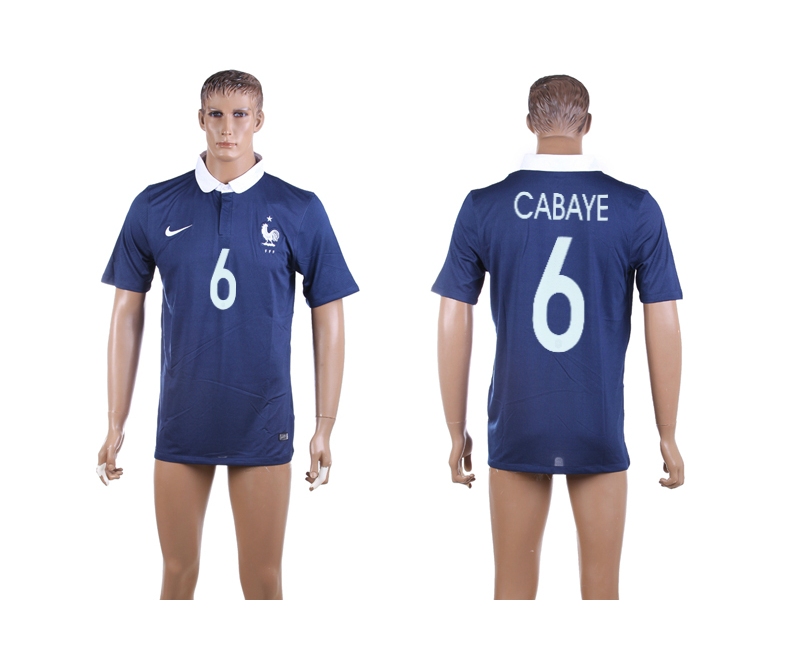 2014 World Cup France 6 Cabaye Home Thailand Jerseys