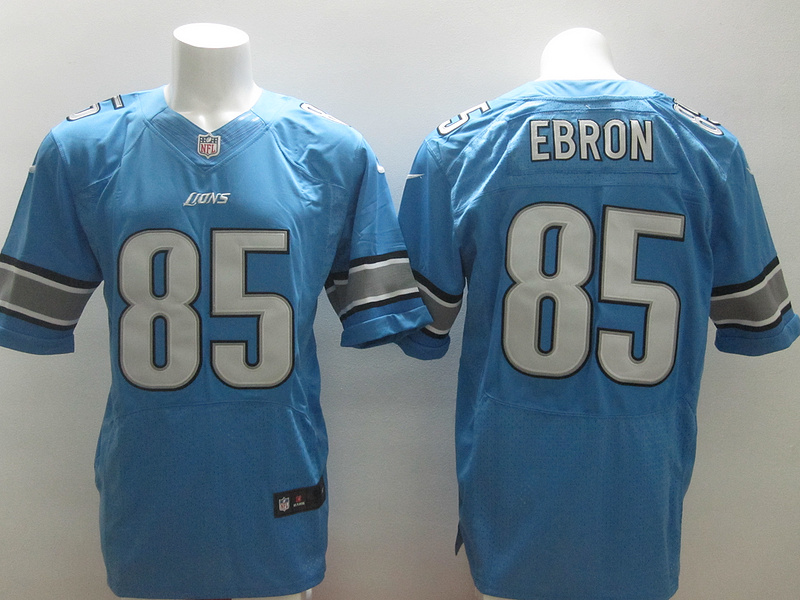 Nike Lions 85 Ebron Blue Elite Jerseys
