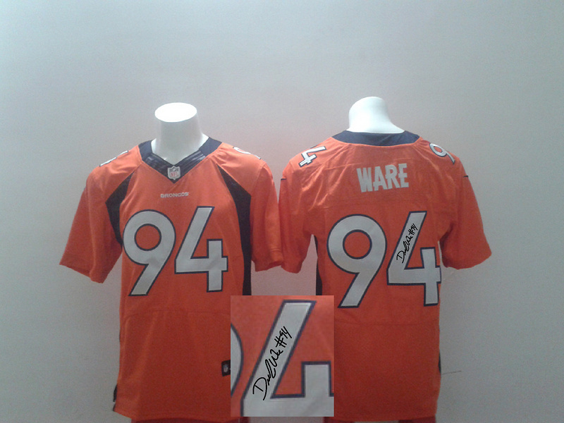 Nike Broncos 94 Ware Orange Signature Edition Elite Jerseys