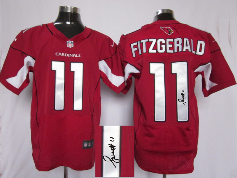Nike Cardinals 11 Fitzgerald Red Signature Edition Elite Jerseys