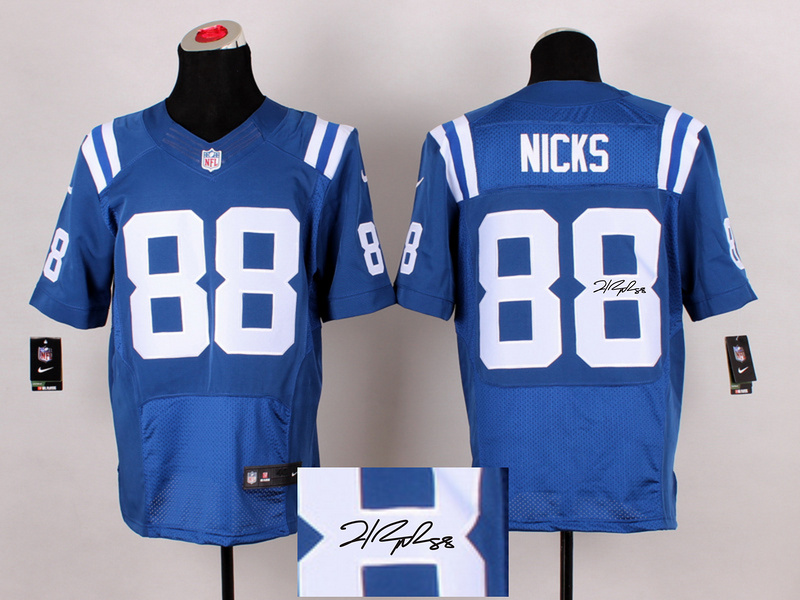 Nike Colts 88 Nicks Blue Signature Edition Elite Jerseys
