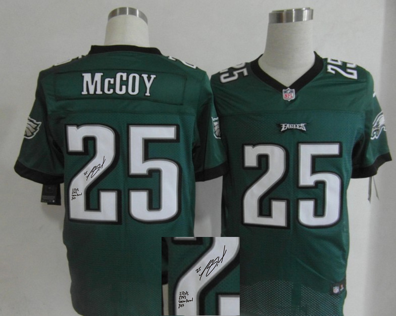 Nike Eagles 25 McCoy Green Signature Edition Elite Jerseys