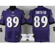 Nike Ravens 89 Smith Sr Purple Signature Edition Elite Jersey
