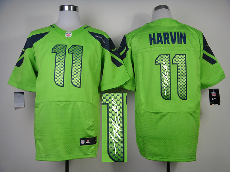 Nike Seahawks 11 Harvin Green Signature Edition Elite Jerseys