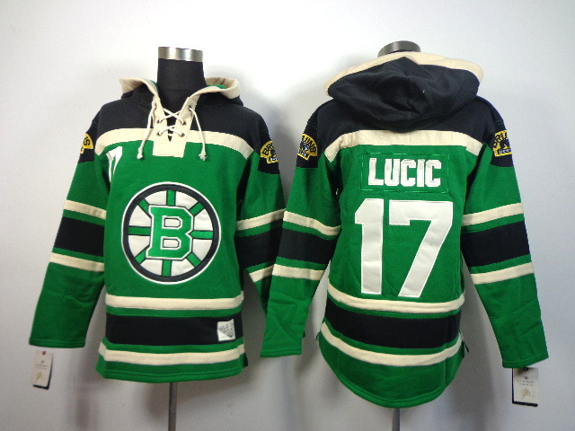 Bruins 17 Lucic Green Hooded Jerseys - Click Image to Close