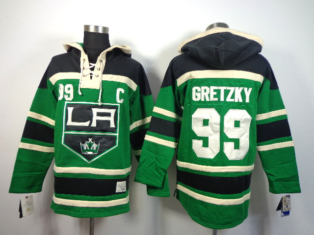 Kings 99 Gretzky Green Hooded Jerseys