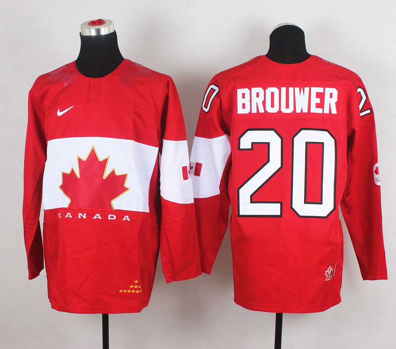 Canada 20 Brouwer Red 2014 Olympics Jerseys
