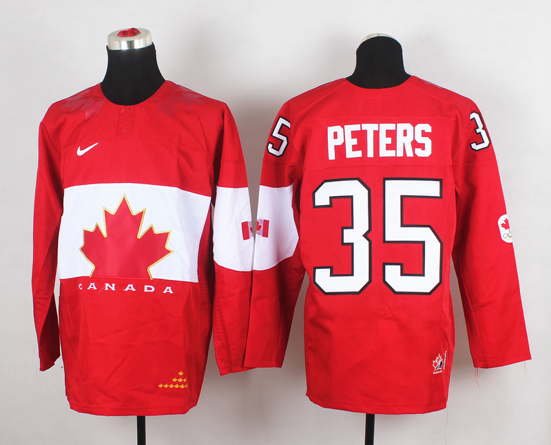 Canada 35 Peters Red 2014 Olympics Jerseys