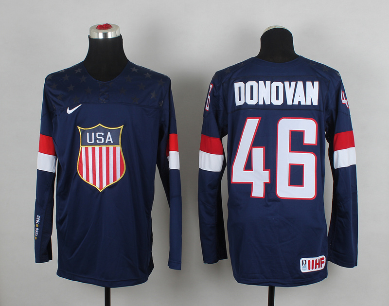 USA 46 Donovan Blue 2014 Olympics Jerseys