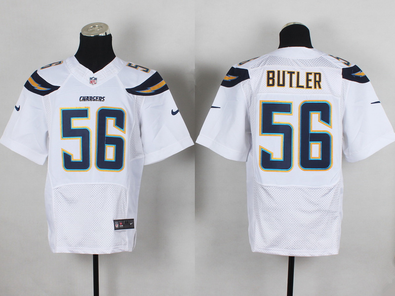 Nike Chargers 56 Butler White Elite Jersey