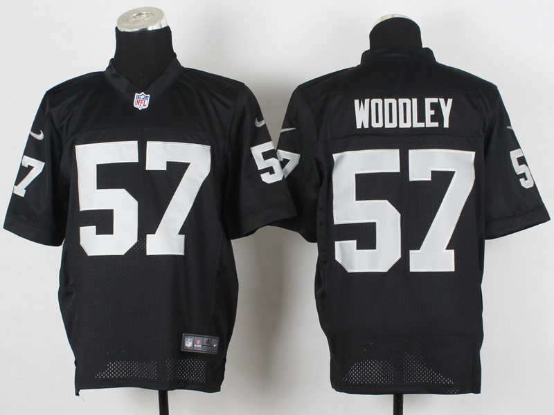 Nike Raiders 57 Woodley Black Elite Jersey