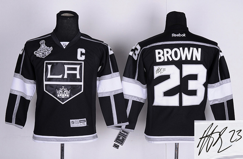 Kings 23 Brown Black Signature Edition Youth Jerseys