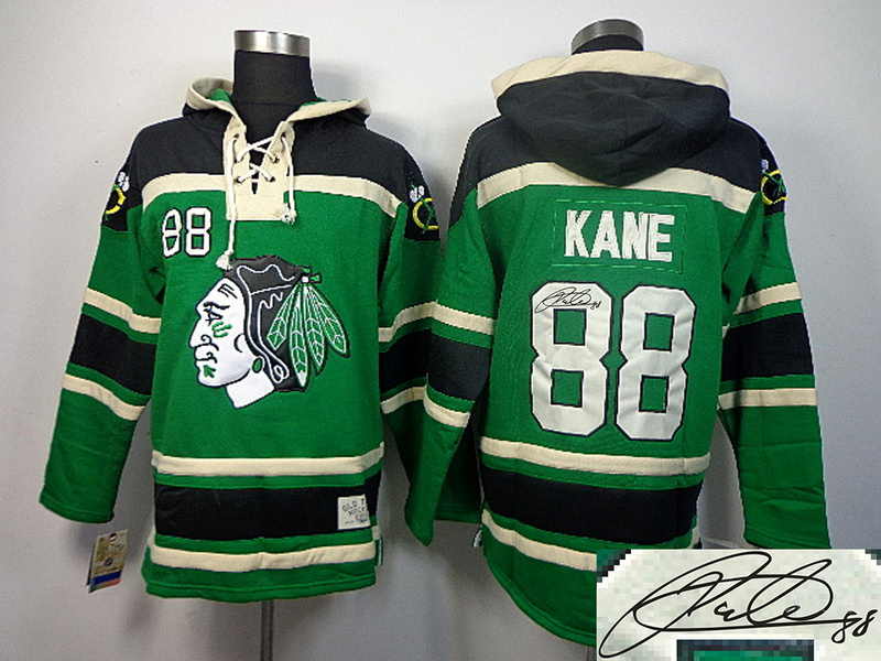 Blackhawks 88 Kane Green Signature Edition Jerseys