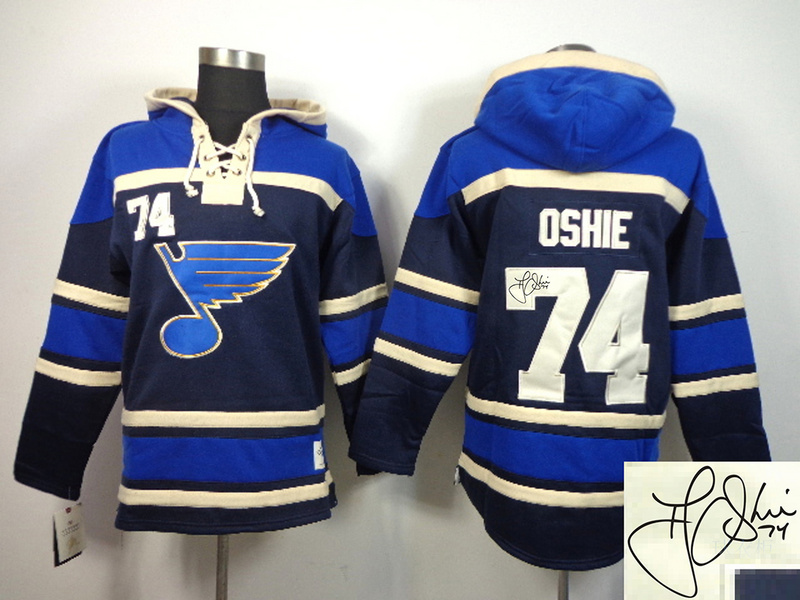 Blues 74 Oshie Blue Signature Edition Jerseys
