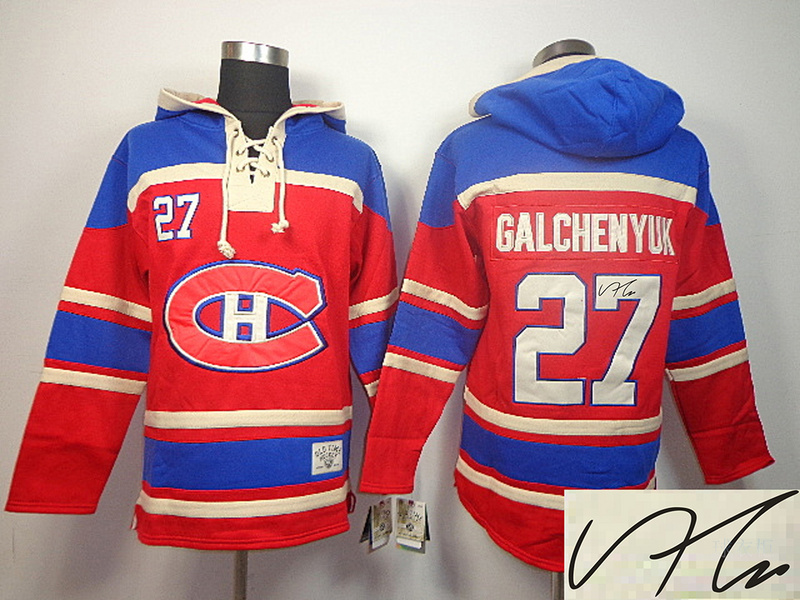 Canadiens 27 Galchenyuk Red Hooded Signature Edition Jerseys