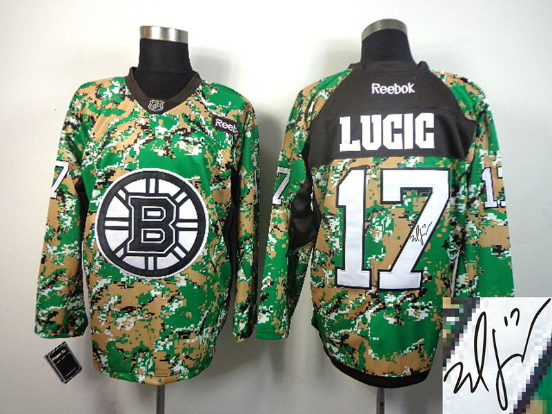 Bruins 17 Lucic Camo Signature Edition Jerseys