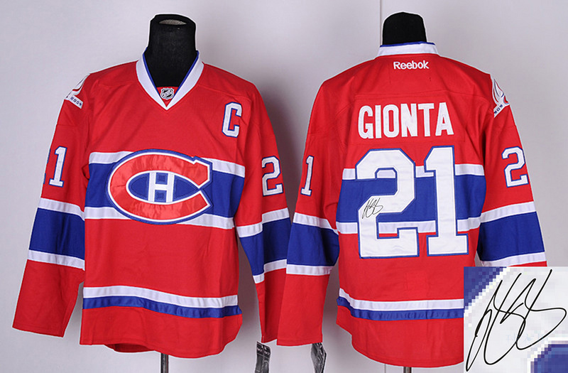 Canadiens 21 Gionta Red Signature Edition Jerseys