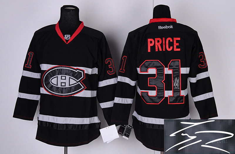 Canadiens 31 Price Black Signature Edition Jerseys
