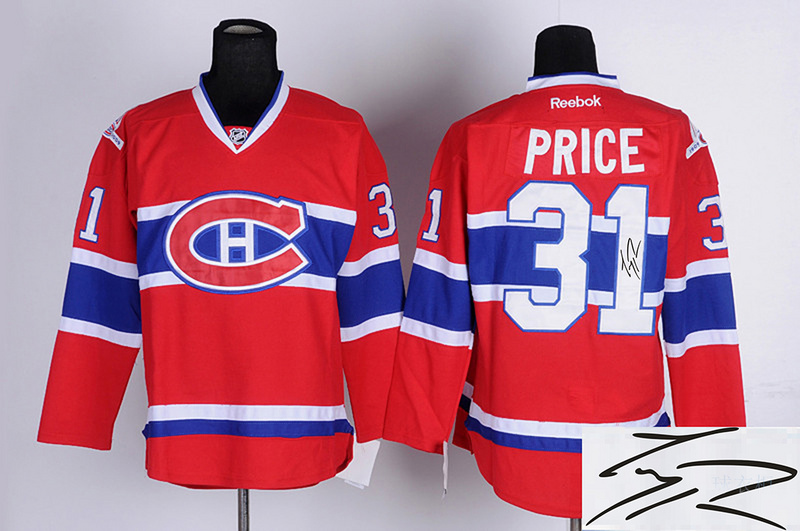 Canadiens 31 Price Red Signature Edition Jerseys