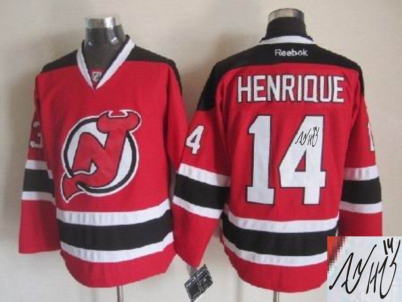 Devils 14 Henrique Red Signature Edition Jerseys