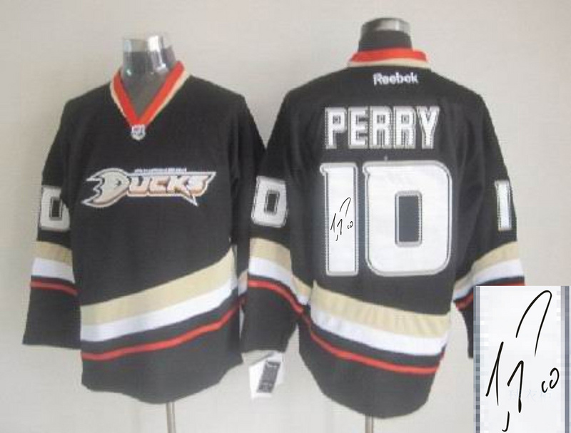 Ducks 10 Perry Black 3rd Signature Edition Jerseys